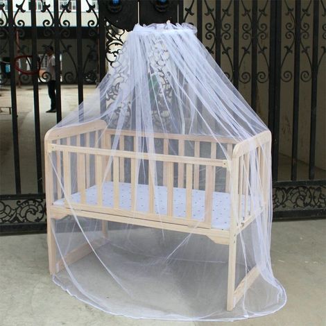 Moustiquaire Respirante pour Lit Bébé, Protection Anti-Moustiques pour Chambre d'Enfant, Ciel de Lit Bébé Été