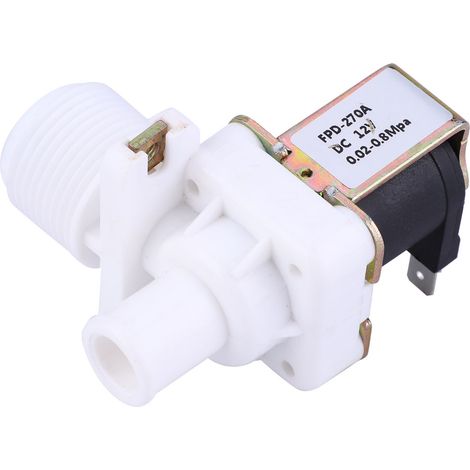 Électrovanne d'entrée d'eau pour machine à laver G3/4 DC12V FCD270A, alimentation 12V, laiton, remplacement direct. (1/5)