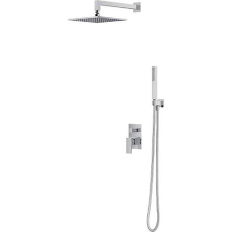 OMNIRES Fresh - Set doccia con miscelatore da incasso, con corpo, 25x25 cm, cromo SYSFR17CR