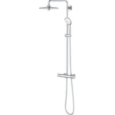 Grohe – Colonne de douche thermostatique Euphoria 260 – Mitigeur avec 3 jets – Bras orientable 450mm – Flexible 1,75m – Finition chromée durable