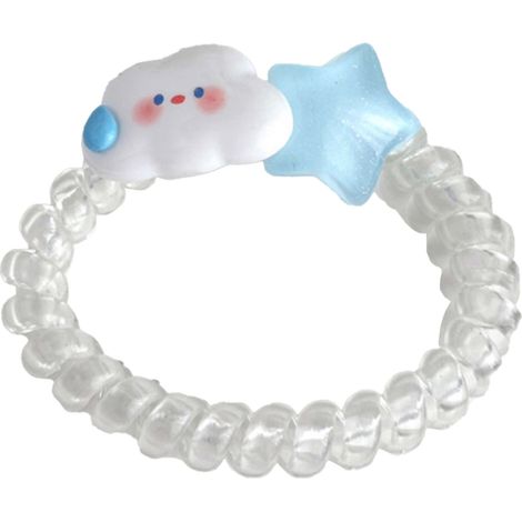 Pince à cheveux étoile nuage mignonne, pince à cheveux douce et adorable pour fille, pince bec de canard, pince griffe, élastique à cheveux, accessoire pour cheveux d'écolière, élastique à cheveux éto (1/5)