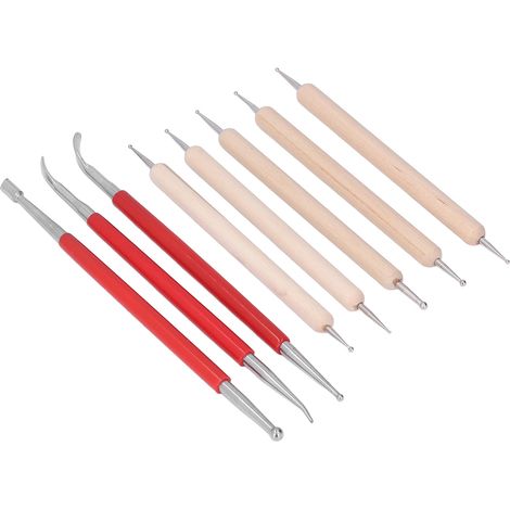 Outil de Sculpture Double Pointe pour Argile, Accessoire de Modelage Précision Portable Lissage (1/5)
