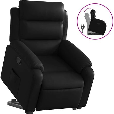 Maison Exclusive - Relaxsessel mit Aufstehhilfe Schwarz Kunstlede