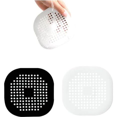 2 Pcs Protection de Drain de Silicone, Filtre Evier de Cuisine avec Ventouse, Baignoire, Filtre D'éVier de Cuisine Et Salle de (1/4)