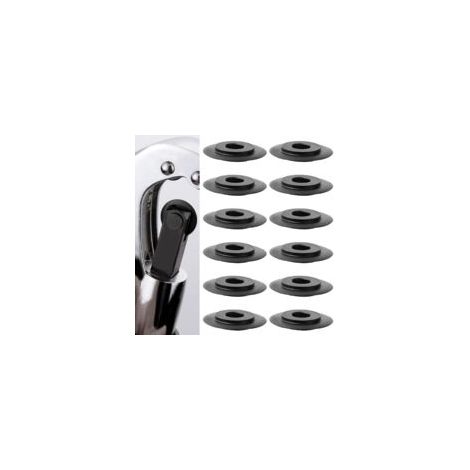 Lot de 12 roues de coupe de 18 mm pour coupe-tubes, roue de coupe de rechange, pour coupe-tube, tube de positionnement du cuivre, noir, acier allié (1/5)