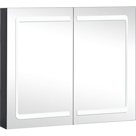 Armoire de salle de bain à miroir led 80 x 12,2 x 68 cm (1/5)