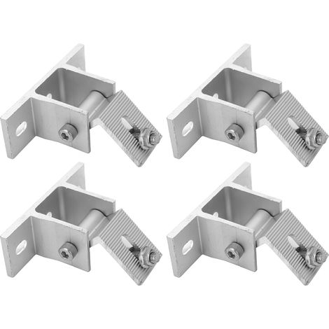 Satz mit 4 Montagehalterungen für Solarpaneele aus korrosions- und rostbeständiger Aluminiumlegierung zur Dachmontage. (1/5)
