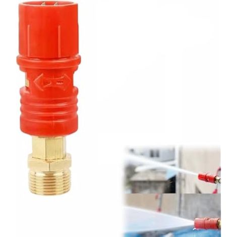 Buse Vario pour nettoyeur haute pression, filetage extérieur M22 15 mm avec noyau en céramique de 1,5 mm, tête de pulvérisation réglable, résistante à la corrosion, pièce de rechange pour lavage et (1/5)