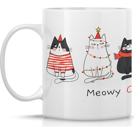 Tasse de Noël avec chatons décorés – Idée cadeau pour Noël (1/4)