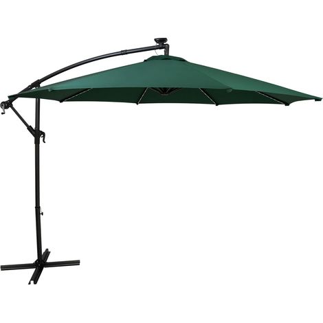 LED Cantilever Parasol 3m – Green