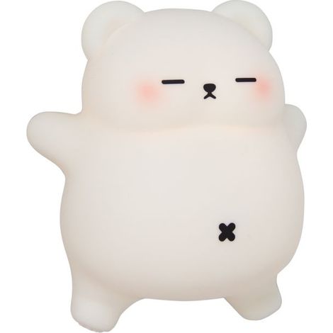Mathias - Veilleuse NIAU, silicone, USB rechargeable, animation ronflement, Blanc - MVLNIAUB