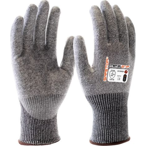 Guante anticorte B flexible gris recubierto palma Metalgrip SAFETOP 7