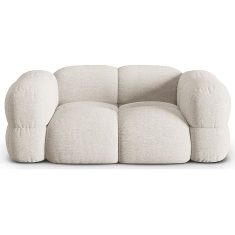 Canapé 2 places en tissu structurel beige (1/5)