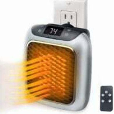 Chauffage soufflant intelligent en céramique de 800 W, chauffage électrique avec prise murale, mini chauffage soufflant électrique avec télécommande et thermostat pour chambre, bureau, salon-Muntra (1/5)