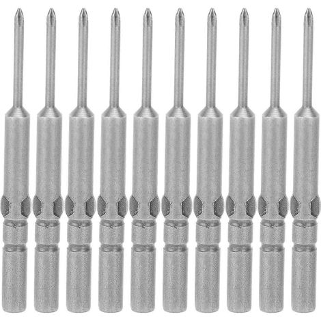 10-teiliges Set elektrischer Kreuzschlitzschraubendreher-Bits, stark magnetisch, rutschfest, gehärtet, 2,5 mm