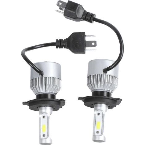 2 ampoules LED S2 H4 72 W 8000 lm pour phares de voiture (feux de route/croisement), blanc 6000 K (1/4)
