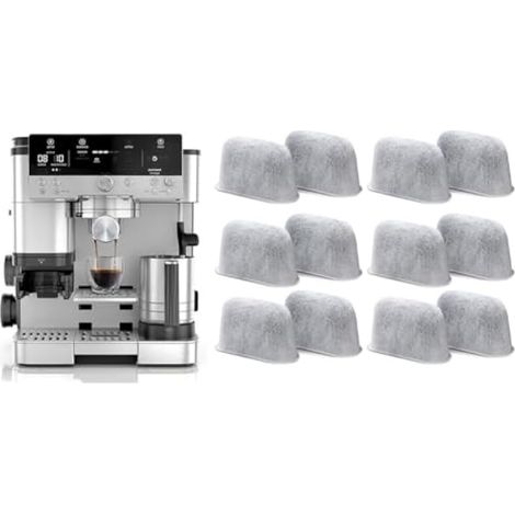 Lot de 12 filtres à café de rechange, filtre à eau au charbon actif, réduit le calcaire et les dépôts minéraux, pour modèles ES601, ES655, ES701 (1/5)