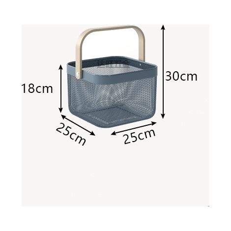 Corbeille à fruit en métal Bleu 25 cm Panier pour cadeaux, fruits, légumes et pain (1/4)