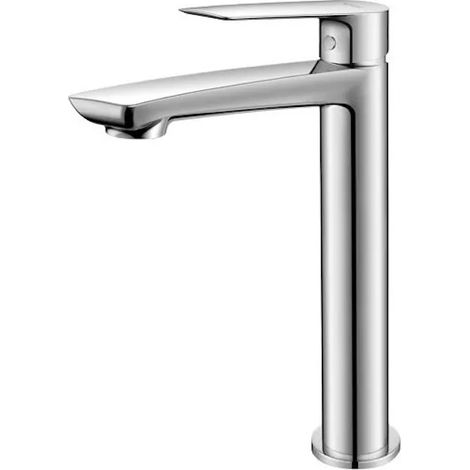 Mitigeur de lavabo à bec haut sans garniture de vidage (bouchon) chromé (1/3)