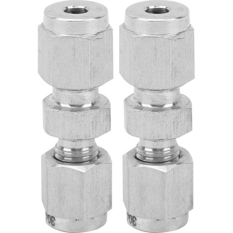 4 Doppelring-Reduzierstücke aus Edelstahl 304, gerader Doppelring-Adapter, Kompressionsrohrverschraubung Ф3/Ф4 (1/5)