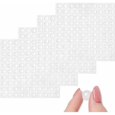 Butées de Protection en Caoutchouc, 4 PCS Arrêts de Portes Mural, Tampons de Porte, Nouveau Matériau Réutilisable, Transparente Pieds Adhésifs Anti-Choc Pour Protéger Les Murs et Meuble. (1/5)