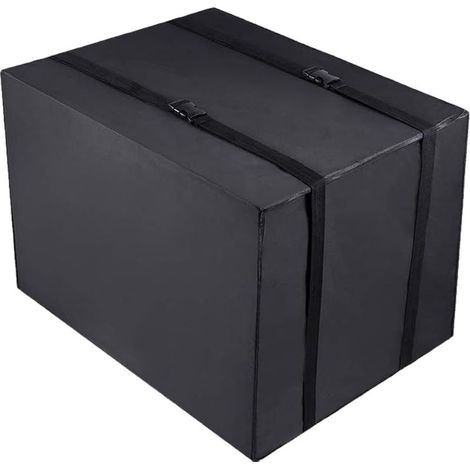 Housse pour climatiseur de fenêtre, étanche et isolante thermique, noire - 53 cm x 40 cm x 40 cm (1/5)