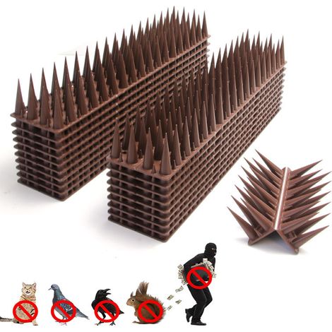 Anti-Pigeons en Plastique,Pic Anti Pigeon,Anti Oiseaux Plastique,Pic Anti Chat pour FenêTre,Repulsif Oiseaux pour Effrayer Pigeons (1/5)