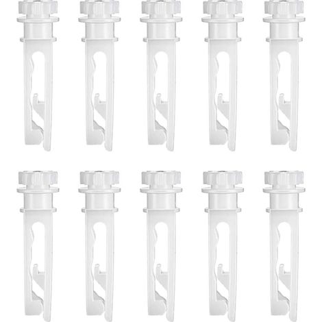 Kit de réparation de tige de store vertical - 10 clips de rechange blancs pour un entretien rapide et facile des rideaux (1/3)