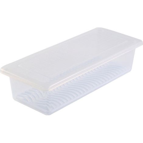 Boîte De Rangement Alimentaire - Avec Couvercle - En PP Transparent - Pour Réfrigérateur Congélateur Cuisine - 28x12x6,7 cm Et 30x11,7x9 cm - Lot De 1 (1/5)