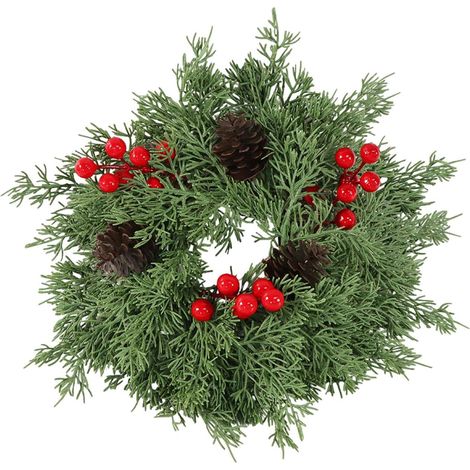 Couronne Porte-Bougie - Polypropylène - Pour Bougies Standard 10 cm - Décoration Intérieure Noël Fêtes Maison - 1 Pièce (1/5)