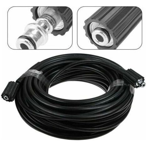 Tuyau pour Nettoyeur Haute Pression, Tuyau de Nettoyage à Filetage M22-14 x 10 m, Garage Industriel pour Entreprise de Nettoyage de Voiture