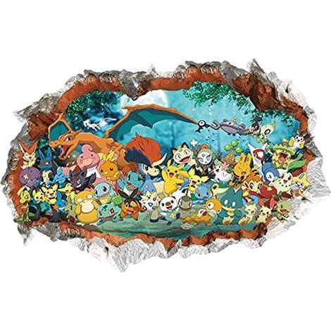 Décor mural autocollant 3D pour chambre bébé et enfant, stickers muraux adhésifs repositionnables, papiers peints décoratifs auto-adhésifs, lot de stickers muraux pour décoration de chambre, facile à