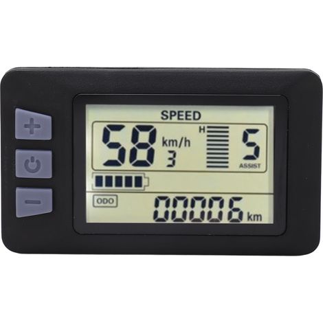 P3H LCD-Display für 24V, 36V, 48V und 60V Elektrofahrräder mit wasserdichtem 6-Pin-Kabel für Elektrofahrräder und -roller