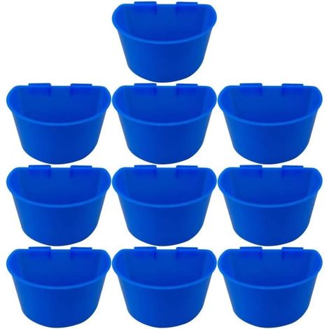 10 pièces en plastique buveur Soda Pop bouteille d'eau mangeoire poulet caille Pigeon bol d'alimentation fournitures d'alimentation pour animaux de compagnie 9x6cm 3Cm (1/5)
