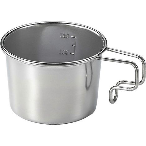 Reisebecher aus Edelstahl, Campingbecher, Whiskybecher, Kaffeebecher mit Henkel