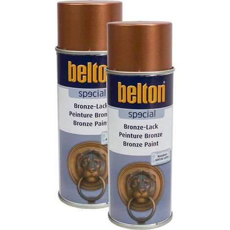 Lot de 2 bombes de peinture Belton effet bronze cuivre 400ml
