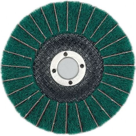5 Stück 100 mm x 16 mm Nylon-Lamellenpolierscheibe, Körnung 120, Schleiffaser-Schleifscheibe, Schleifpolierscheiben