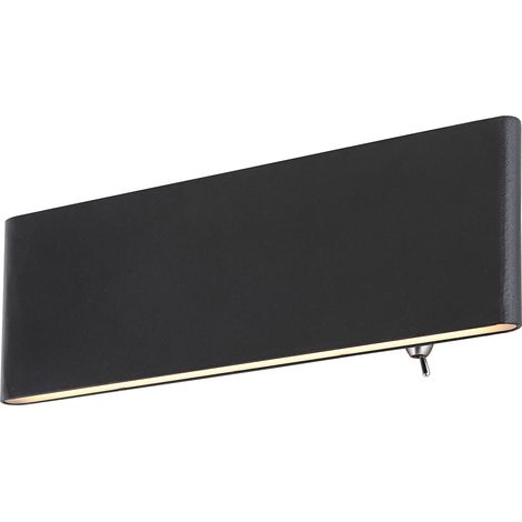 Globo - aplique de pared - Siegfried - negro - aluminio - LED -