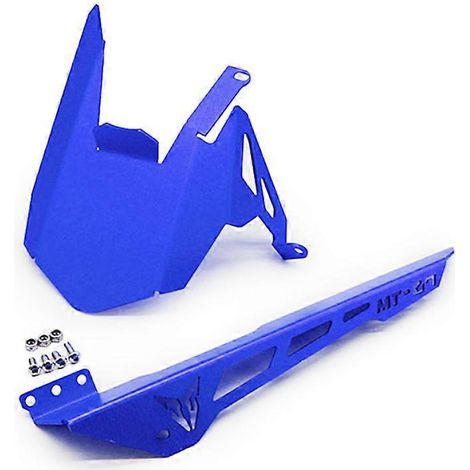Convient pour Yamaha MT-07 FZ07 13-17 ans, garde-boue arrière, cache décoratif en alliage d'aluminium, couvercle de chaîne, carter de chaîne (ensemble bleu) (1/5)