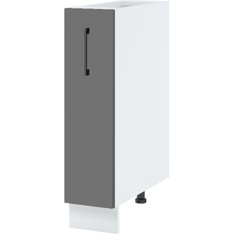Meuble range épice Lovia Gris Mat L 20 cm - Porte avec poignée apparente   Grey (1/2)