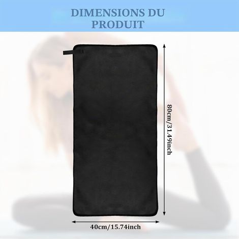 2 serviettes microfibre pour couples 80x40cm, séchage rapide, voyage/bain/fitness/plage/camping.