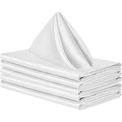 Serviette En Tissu - 43 X 43 Cm - Réutilisable - Pour Restaurant Mariage Fête - Lot De 6 (1/5)
