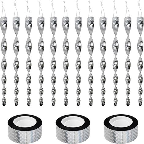 Lot de 10 moulins à Vent pour Jardin, Balcon, répulsif Anti-Oiseaux, réfléchissant, pour décoration de Jardin, Jardin, verger, Cour