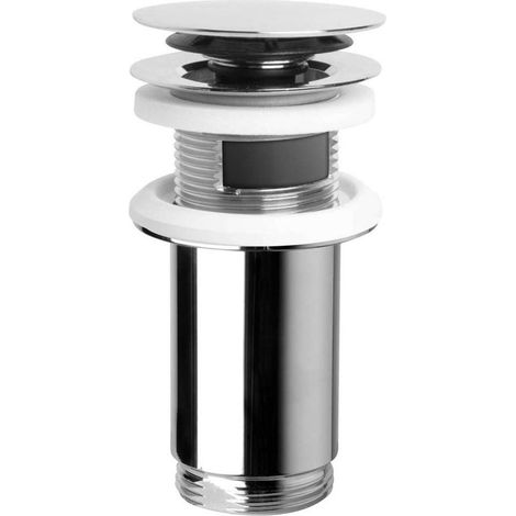 Sapho Accessori Omp Tea - Piletta di scarico rotonda chiudibile 1 1/4, ClickClack, cromo 7533.370.5 (1/4)