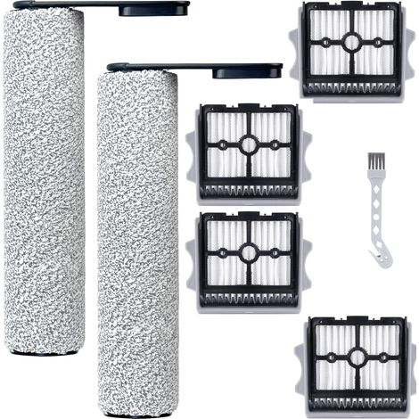 Zubehörset für Tineco Floor One Stretch S6/S7 Stretch Ultra/Switch S6 Nass und Trockensauger Ersatzteile 7 Stück Zubehör 2 Bürstenrolle + 4 Filter Ersatzteile + 1 Reinigungsbürste (1/5)