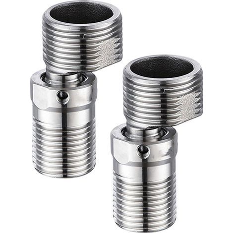 Adaptateurs de robinet de douche rotatifs à 360° en acier inoxydable Pied incurvé coudé Universels Filetage excentrique Angle de vis universel Filetage excentrique Coin de vis(40-55mm) (1/5)