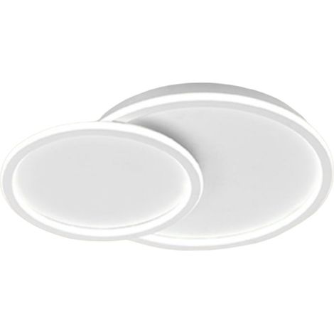 Plafoniera a led due cerchi a tripla colorazione di luce 45 watt lampada da soffitto (1/4)
