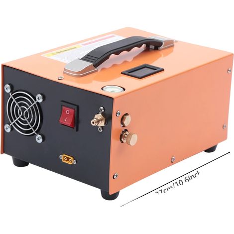 Bomba de aire de alta presión con monitorización en tiempo real, 220 V, color naranja. (1/2)