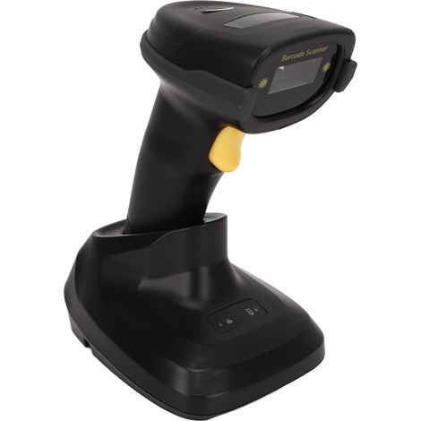 Lecteur de codes-barres sans fil 2,4 GHz pour codes-barres 1D avec base de chargement pour magasins (1/5)