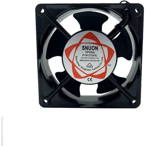Ventilateur Axial 220V DP200A pour Refroidissement d'Enceinte, Extracteur de Fumée de Soudure, Ventilateur Silencieux à Roulement à Huile Noir (1/4)